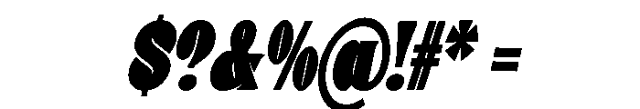 Donge Condensed Oblique Font OTHER CHARS