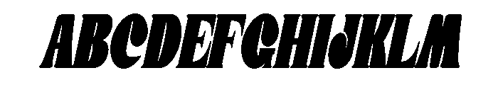 Donge Condensed Oblique Font UPPERCASE