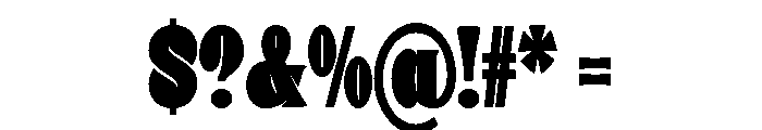Donge-Condensed Font OTHER CHARS