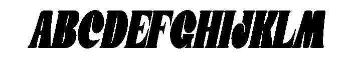 Donge-CondensedOblique Font UPPERCASE