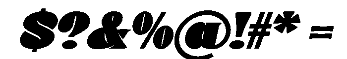 Donge-Oblique Font OTHER CHARS