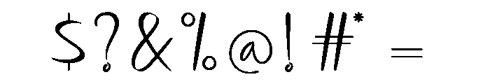 Dont Give Up Font OTHER CHARS