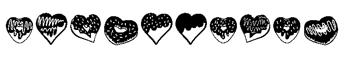 Donuts Heart Font OTHER CHARS