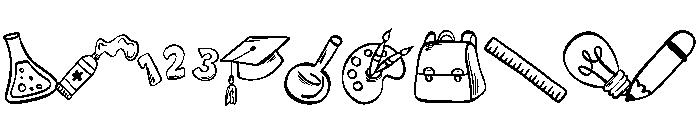 Doodle Back to school Font OTHER CHARS