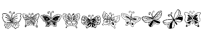 Doodle Butterfly Font OTHER CHARS