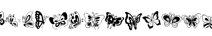 Doodle Butterfly Font UPPERCASE