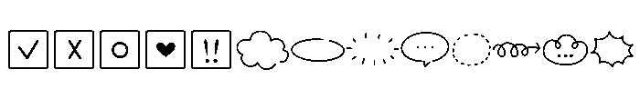 Doodle Decorations Font UPPERCASE