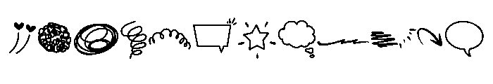 Doodle Decorations Font LOWERCASE