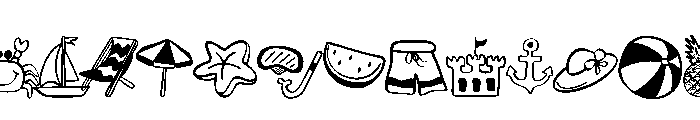 Doodle Holiday summer Font LOWERCASE