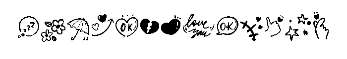 Doodle Sticker Font UPPERCASE