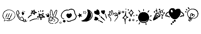 Doodle Sticker Font UPPERCASE