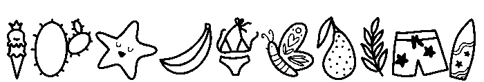 Doodle Summer Font OTHER CHARS