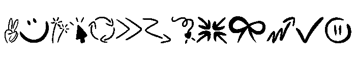 Doodle Symbol Set Font UPPERCASE