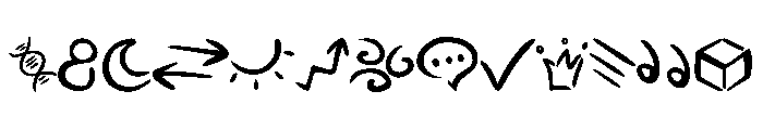 Doodle Symbol Set Font UPPERCASE