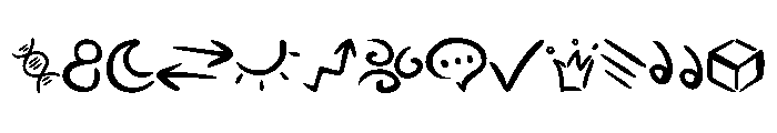 Doodle Symbol Set Font LOWERCASE