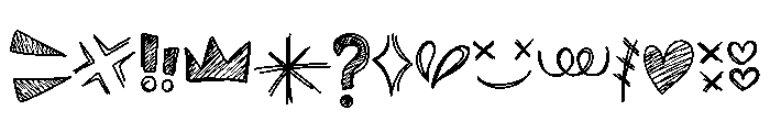Doodle art abstract Font UPPERCASE
