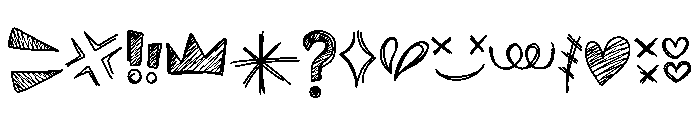 Doodle art abstract FONT