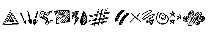 Doodle art abstract Font LOWERCASE