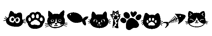 Doodle cat cute Font OTHER CHARS