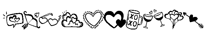 Doodle cute valentine Font OTHER CHARS