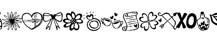 Doodle cute valentine Font LOWERCASE