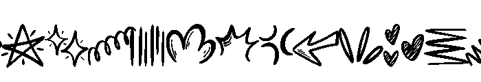 Doodle hand drawn Font UPPERCASE