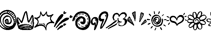 Doodle hand drawn Font LOWERCASE