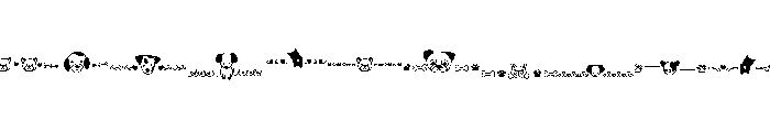Doodle puppy Art Font LOWERCASE
