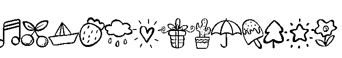 Doodle season Font UPPERCASE