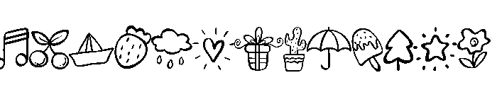 Doodle season Font LOWERCASE