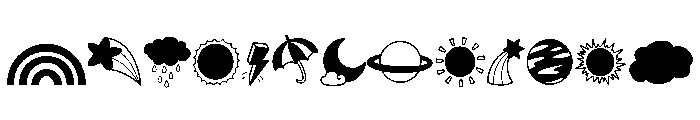 Doodles Weather Font UPPERCASE
