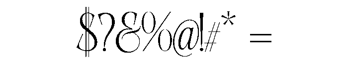 Dorevant Regular Font OTHER CHARS