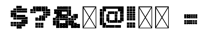 Dot Monolith Brutal Font OTHER CHARS