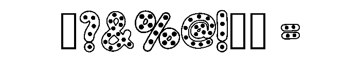 Dot Outline Regular Font OTHER CHARS