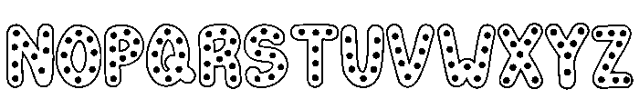 Dot Outline Regular Font LOWERCASE