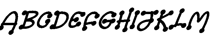 Dotplays Italic Italic Font UPPERCASE