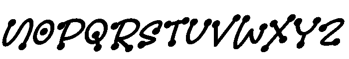 Dotplays Italic Italic Font UPPERCASE