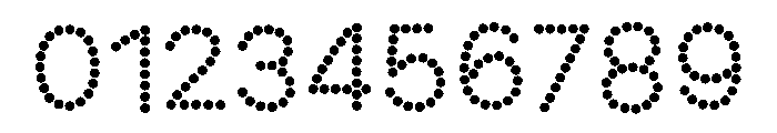 Dots Display retro Font OTHER CHARS