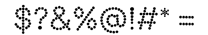 Dots Display retro Font OTHER CHARS
