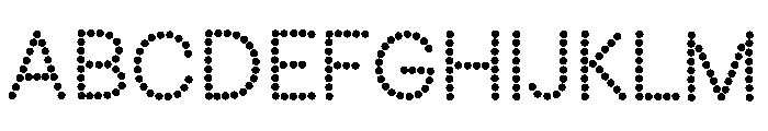 Dots Display retro Font UPPERCASE