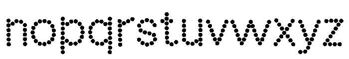 Dots Display retro Font LOWERCASE