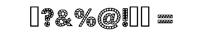 Dotted Lines Regular Font OTHER CHARS