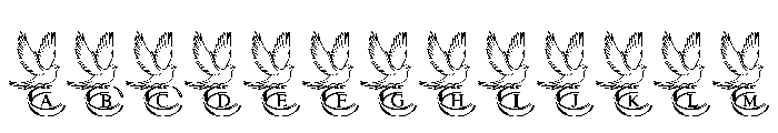 Dove Wedding Monogram Font UPPERCASE
