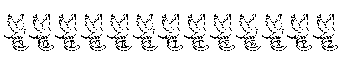 Dove Wedding Monogram Font UPPERCASE