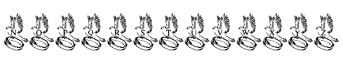 Dove Wedding Monogram Font LOWERCASE