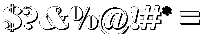 Doviera3DExtrusion Font OTHER CHARS