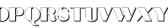 Doviera3DExtrusion Font UPPERCASE