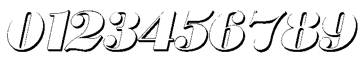 Doviera3DExtrusionSlant Font OTHER CHARS