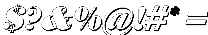 Doviera3DExtrusionSlant Font OTHER CHARS