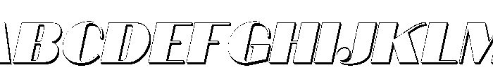 Doviera3DExtrusionSlant Font UPPERCASE